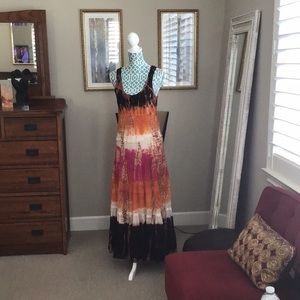 Maxi dress, multi color animal print.
